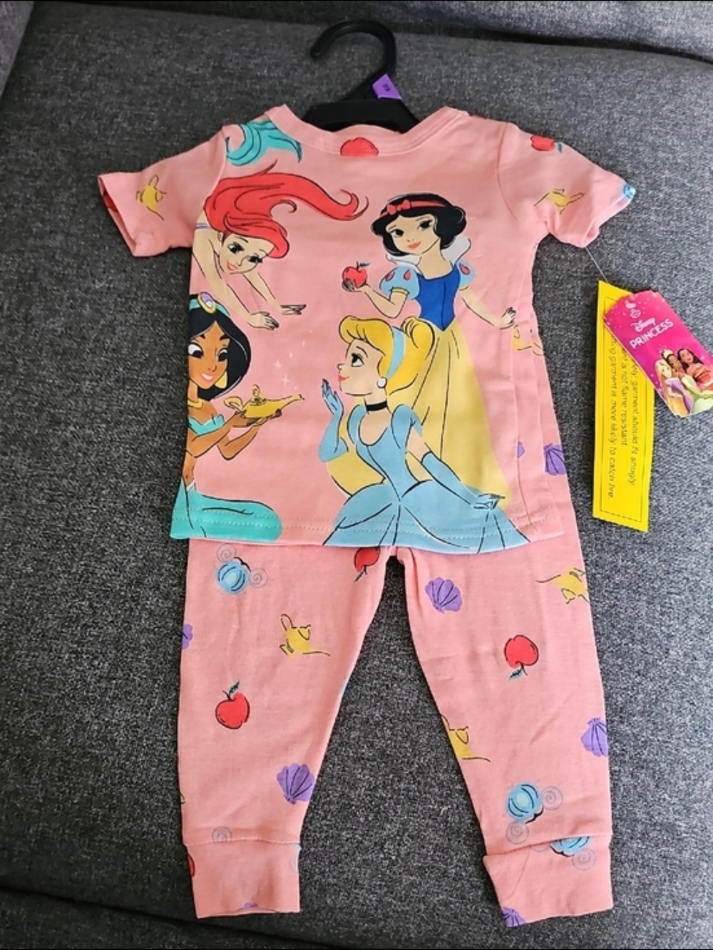 Disney Pink Princess Short Sleeve Pajama Set